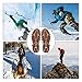 Hapire Blue Traction Cleats Crampons Unisex Men Women Ice Grippers Anti-Slip Stainless Steel Snow Spikes Shoes Boots Spikes Winter Walking Hiking Climbing Spikes
