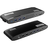 WAVLINK Universal Dual 2K + 4K DisplayLink Docking Station, USB-C Laptop Dock for Mac M1/M2/M3/M4 & Windows, 13-in-1 with 100