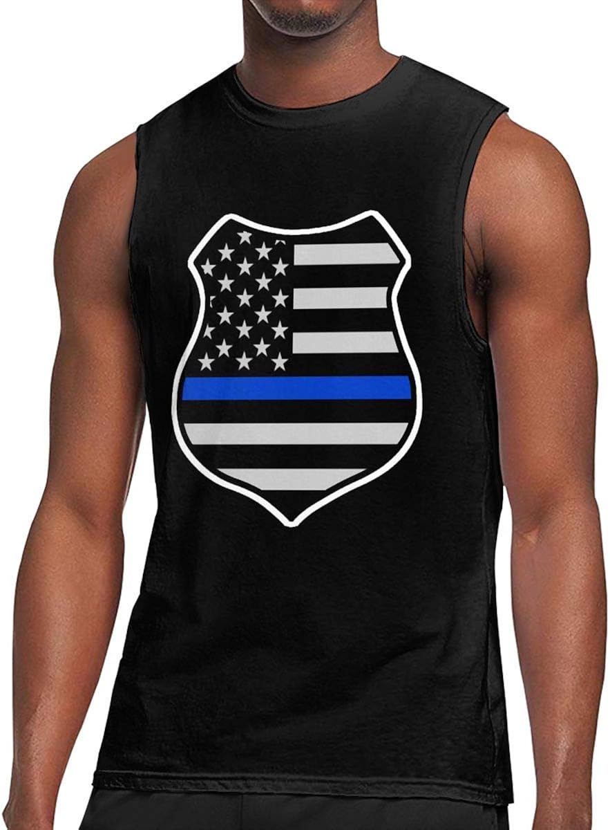 Thin Blue Line American Flag Shield Men�s