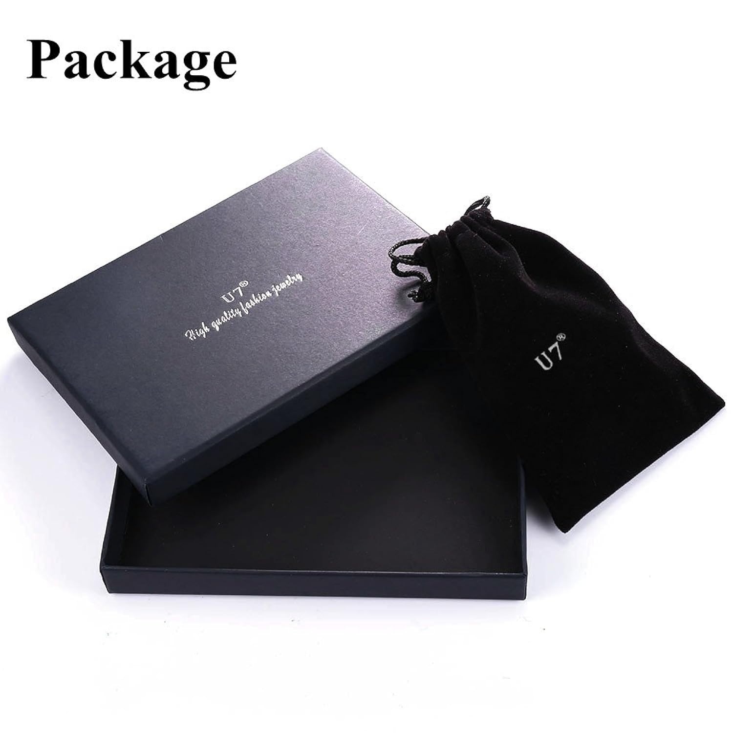 U7 Virgin Mary Jewelry Set Religious Platinum Plated Oval