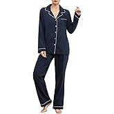 TSUTSUKO Women Pajama Sets, 2 Piece 100% Cotton Pajamas Set, Double Gauze Superior Comfort Feel, Long Sleeve Sleepwear