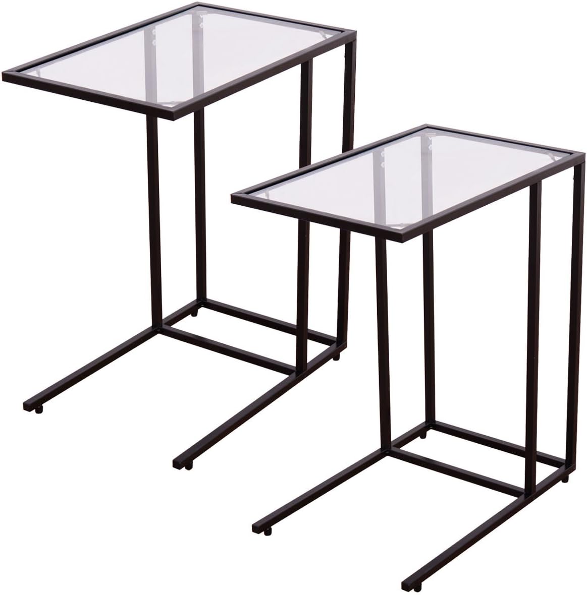 Best glass end table adjustable
