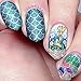 Whats Up Nails - Scales Mermaid Vinyl Stencils for Nail Art Design (2 Sheets, 24 Stencils Total)