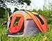 Bravindew Tent for Camping Instant Fast Pitch Pop Up Tent with Skywindow-Durable Portable Easy Up Shelter with 12 Stakes & Carrying Bag, Ideal for Family Camping (Orange) (5-6 Person) (Orange)