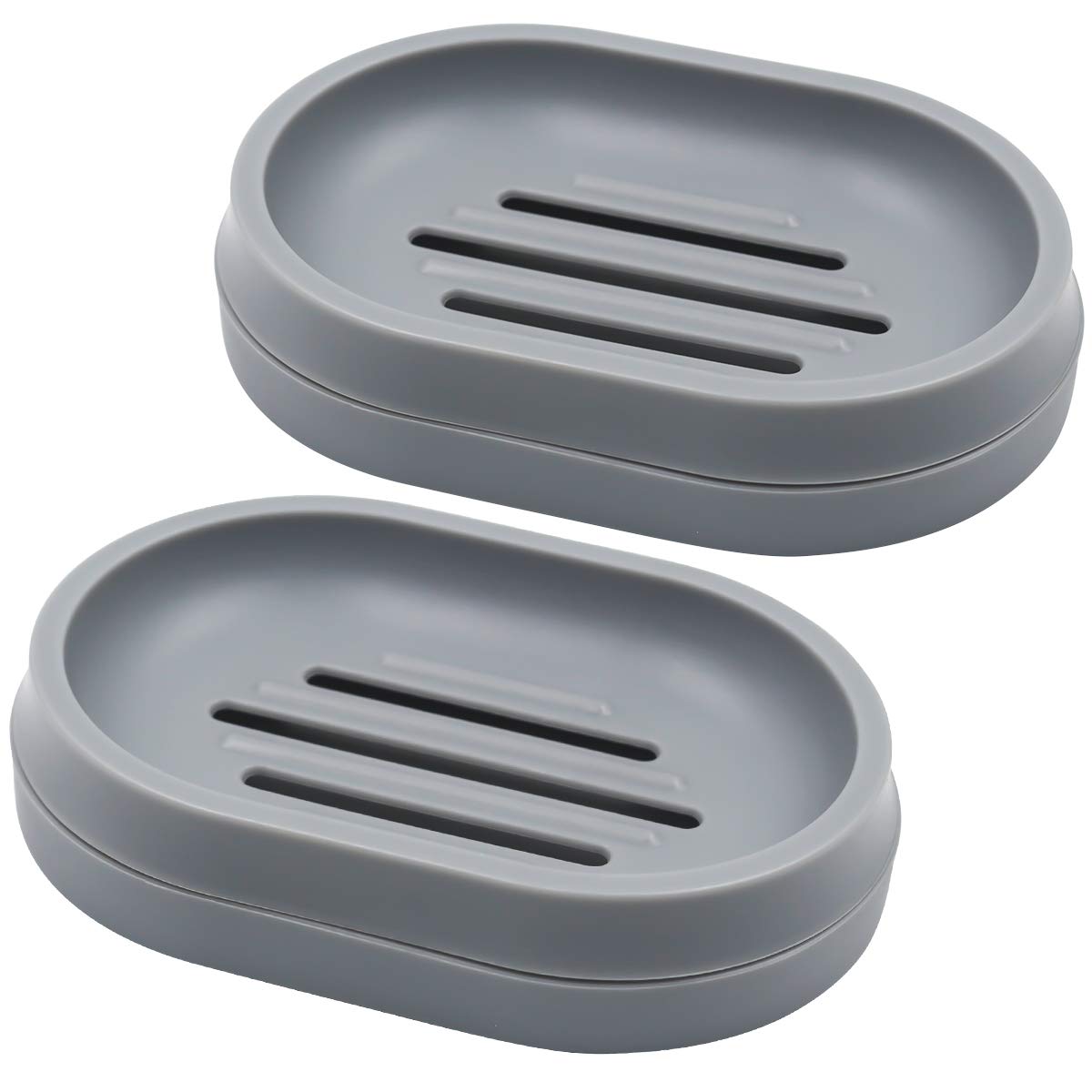 Ulable 2 Pack Soap Dishes Duallayer Draining Soap Dishes Soap Holders