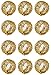 Set of 12 Gold Round Mesh Napkin Rings