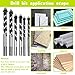 6PCS Ceramic Tile Drill Bits, Mgtgbao Masonry Drill Bits Set for Glass, Brick, Tile, Concrete, Plastic and Wood Tungsten Carbide Tip for Wall Mirror and Ceramic Tile with Size (6mm-12mm).
