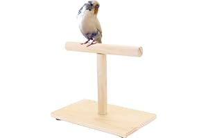 Filhome Bird Perch Stand, Bird Training Portable Tabletop Platform, Parrot Bird Cage Toy Gym Accessories for Parakeets Cockatiels, Conures, Macaws, Finches Lovebirds
