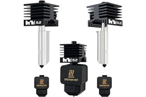 HzdaDeve 3 Pack 0.2MM Hotend for P2S/H2S/H2D/A1/A1 Mini Combo Print Head Hot End Kit Extruder High-Temperature Removable Hardened Steel Nozzle Silicone Cover Heater Sink for Bambu Lab 3D Printer