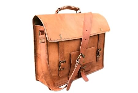 Rust Leather Handmande Leather Laptop Messenger Bag Laptop Office Briefcase 15x11x4 Inches