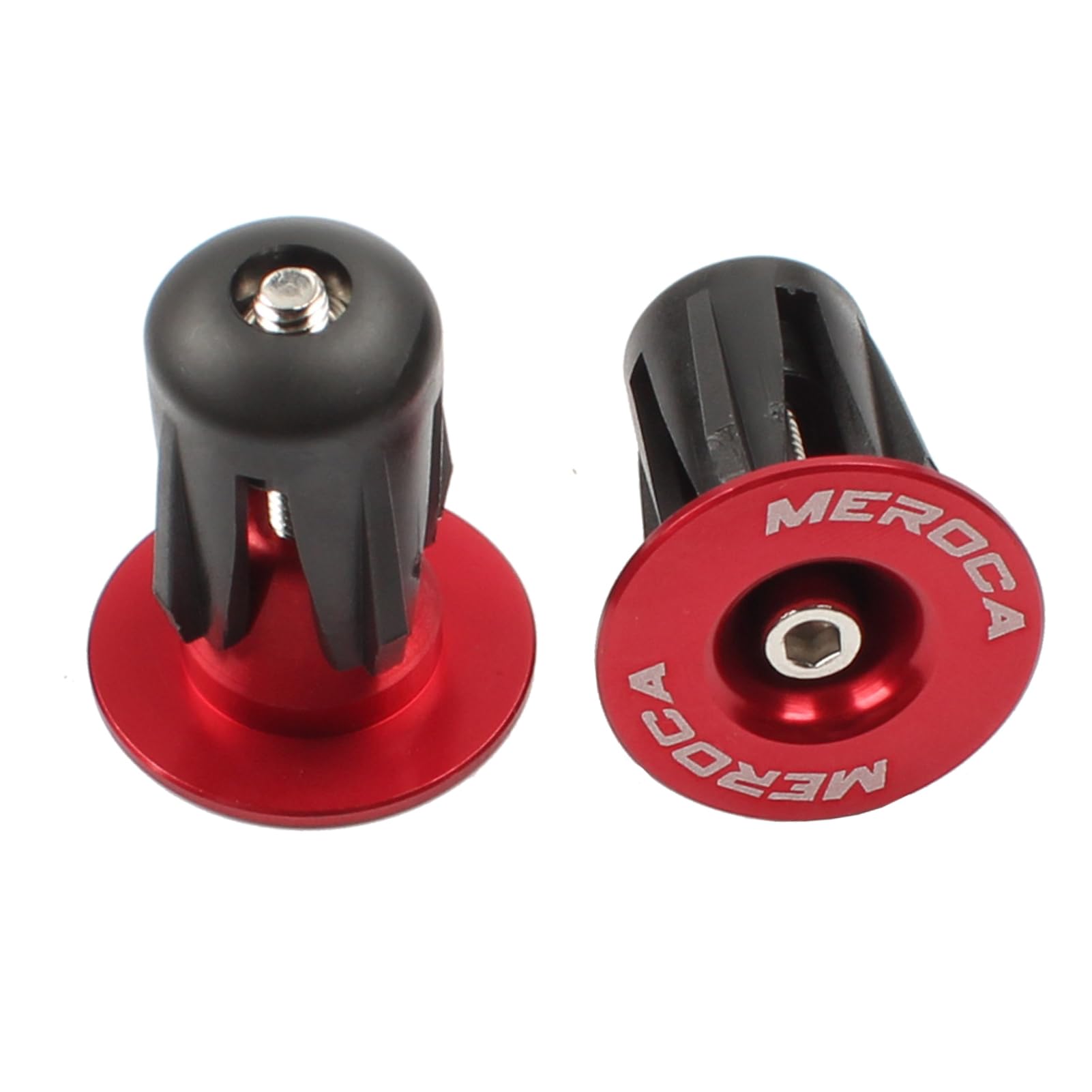 Azarxis Bike Handlebar Bar End Plugs Caps Aluminum Alloy Bicycle Handle Bar Ends 2 Pack for Road Bike Mountain Bike MTB BMX Fixie (Red, 26mm)