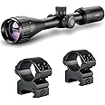 Hawke Sport Optics Vantage 4-12x40 Rimfire .17 HMR Riflescope Bundle with 2-Piece Weaver Medium Riflescope Rings (2 Items)