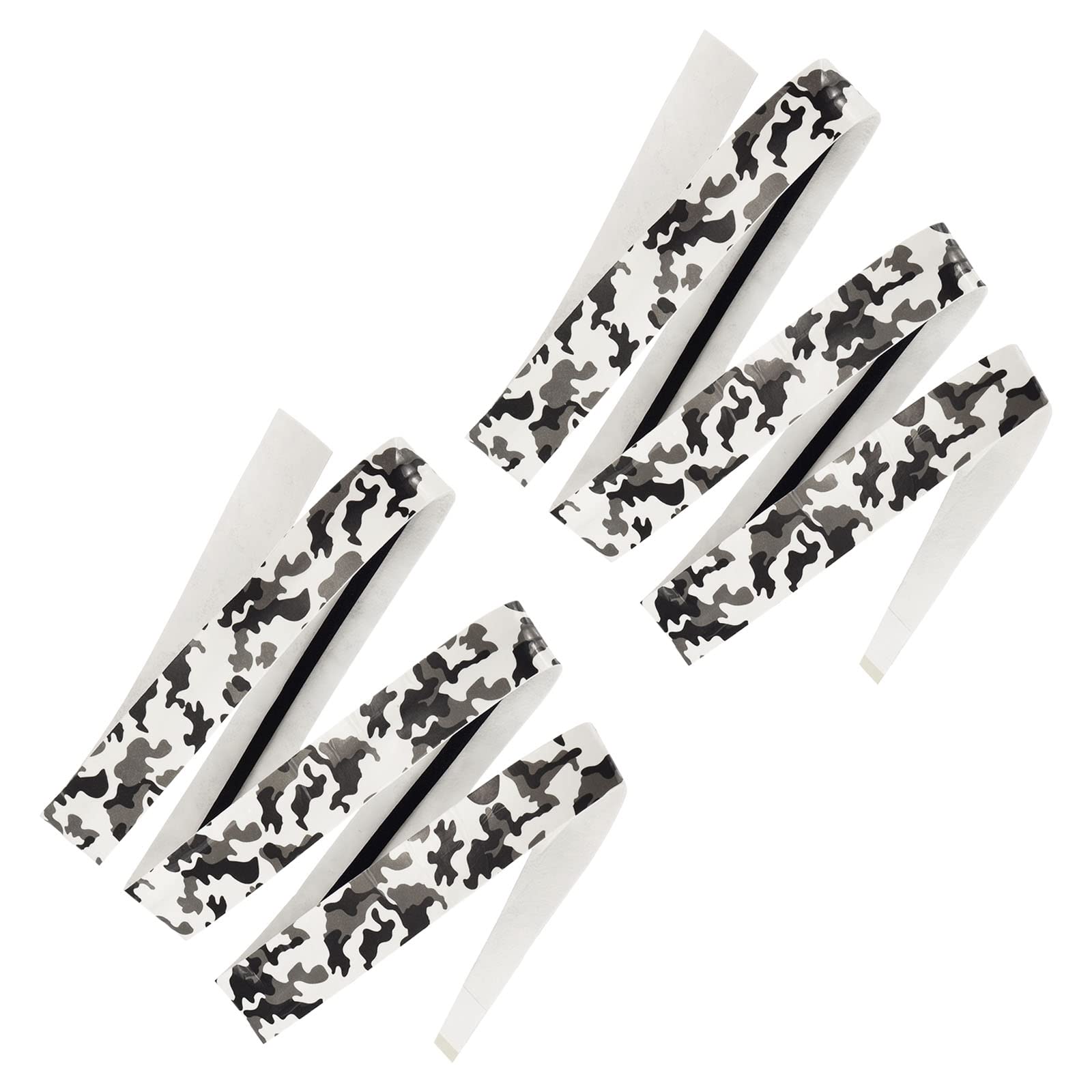 PATIKIL Racket Overgrip with Damping Ridges, 2 Pack PU Grip Tape Non-Slip Absorbent Camo Pattern for Tennis Badminton Fishing Rod, White