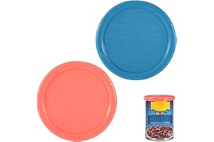 4pcs Silicone Can Lids, 7.6x7.6x1cm/3x3x0.39in Silicone Can Cover Caps for Canned Goods Food for Chef Boyardee 14.5oz/15oz, V