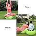 FMS Portable Balance Inflatable Stool Outdoor Camping Air Chair Footrest Cushion Used for Home Office Yoga Leisure Travel, Greenthumb 1