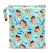 Bumkins Disney Baby Zippered Wet Bag, Jake & The Neverland Pirates Blue