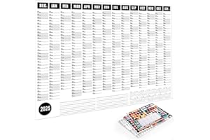 CANSYBIL 29''x20'' Poster Calendar 2025 Wall Calendar 12 Month Annual Yearly Wall Planner,Year-Round Large Wall Calendar， Large Size 12 Month Planner,2025 Calendar (Black)
