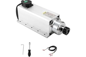 ZHONG HUA JIANG CNC Spindle CNC Motor 220V 7.5KW 7500W Square Air Cooled Spindle Motor P4 Grade Ceramic 4 Bearings ER32 18000RPM 300HZ for CNC Router Machine
