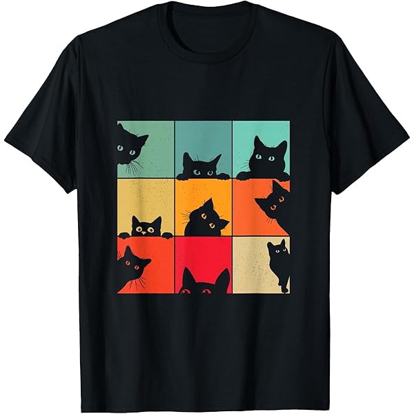 Amazon.com: Black Cat Shirts For Men, Tuxedo Cat Orange Tshirt