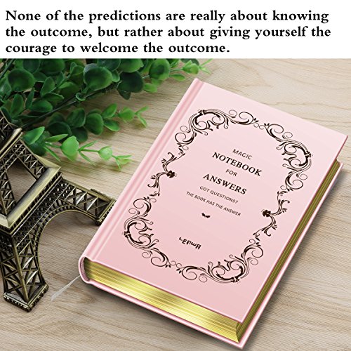 ATESSON Novelty Magic Divination Notebook Answers Dispel Puzzles Self-Healing Tell You Answers Journal Fun Coffee Table Parties Games Notebook (Chinese English Version) - Pink