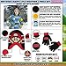 Nintendo Boys Winter Hat And Kids Gloves Set, Super Mario Beanie For Ages 4-7, Red/Black