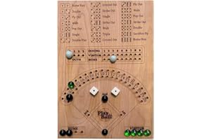 Cenroelon Baseball Dice Board Game Wooden Dice and Board Game Interactive Double Table Game Fun Sports Toy