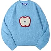 Aelfric Eden Apple Graphic Cropped Sweater Fuzzy Soft Mohair Oversized Solid Knit Casual Pullover 2025 Trendy Outfits