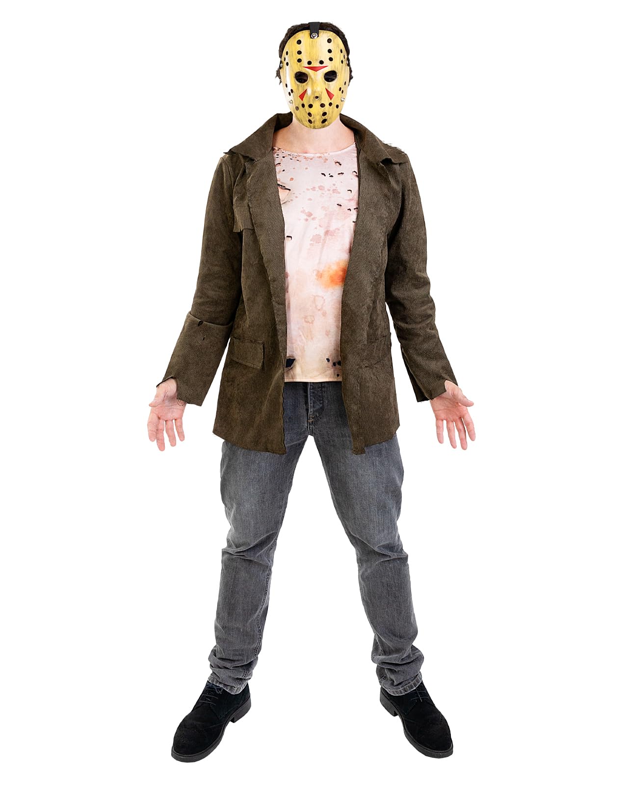 Funidelia Official Jason Friday 13th Costume for Men, Includes jacket, shirt and mask, Costume for adults for parties, Carnival and Halloween - Size M