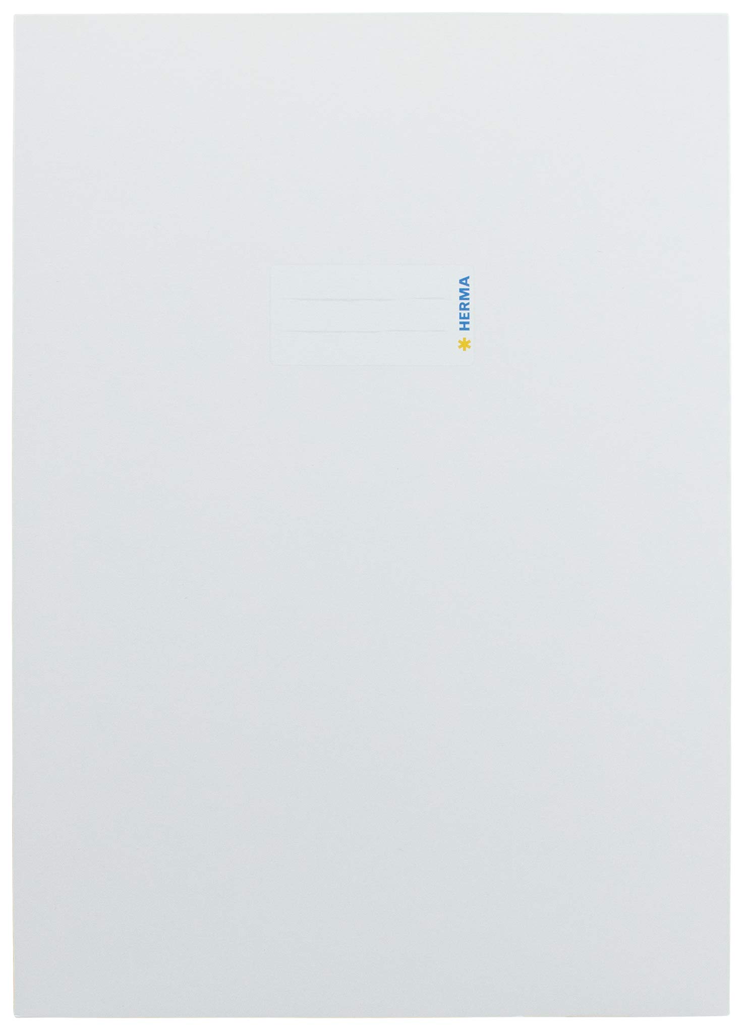 HERMA Cardboard Exercise Book Cover A4, with inscription field, made of extra-strong cardboard, slip on cover jackets for school, white