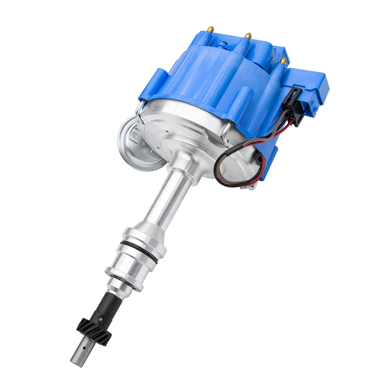 Photo 1 of AiYiGu HEI Ignition Distributor with 65K Coil 7500 RPM Compatible with Small Block Ford SBF 5.8 L 351W Windsor 8 Cylinder One Wire Installation, Blue Cap