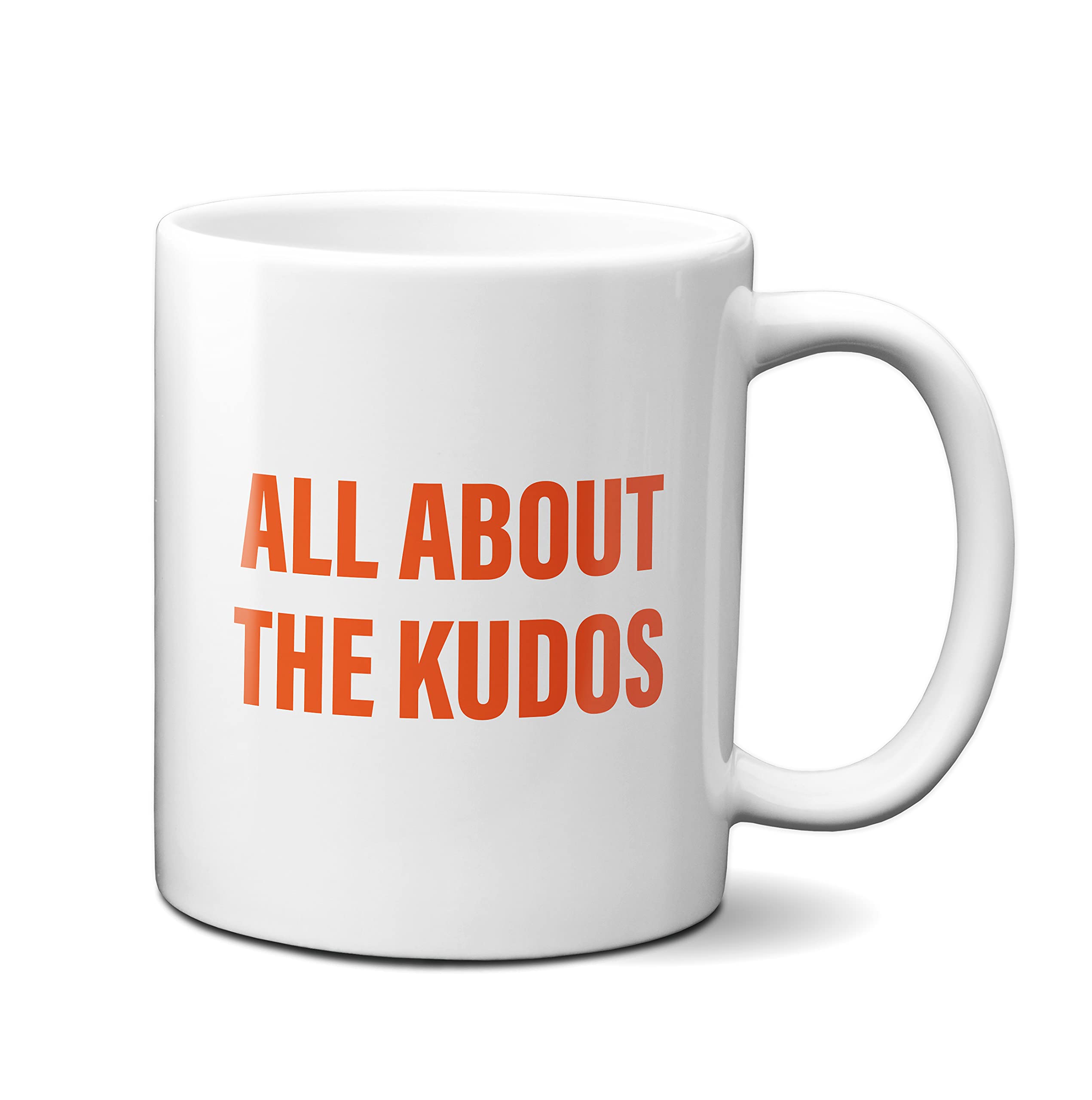 EllieBeanPrints It's All About The Kudos Mug - Funny Gifts for Cyclist and Runner. Cycling, Running, White