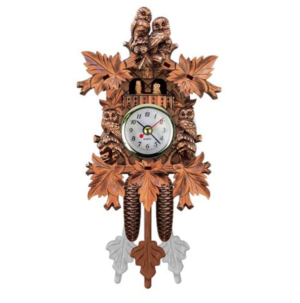 Cuckoo Wall Clock Bird Alarm Clock Wood Hanging Clock Time