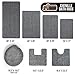 Gorilla Grip Bath Rug Mat 60x24, Thick Soft Absorbent Chenille, Quick Dry Microfiber Mats, Rubber Backing Machine Washable Shower Floor Rugs, Bathmat Runner, Bathroom Home Decor Accessories, Grey