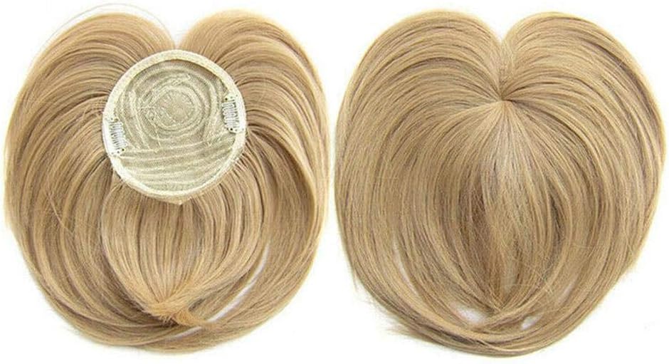 Women Clip in Fringe Hair Piece Heat Resistant Fiber Hair One Piece Bang Extension Clip-On False Hair Topper Ladies Girls Hairpiece Straight Fashion Choice for Thinning Hair Blonde Brown