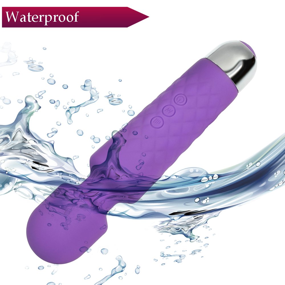 Clitoris Stimulator Clitoral Vibrator for Women,Mini 20 Vibration Patterns + 8 Speeds Rechargeable Powerful Wand Massager Adult Sex Toys,Wireless & Waterproof (Purple)