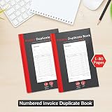 1ABOVE 1-80 Page Numbered Invoice Book A5 Ruled Feint 214x133mm view 5