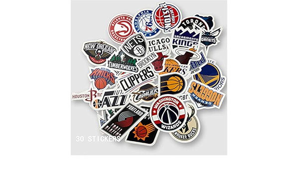ZAQ 30 Pegatinas De Equipo De La NBA Pegatinas De Maleta ...