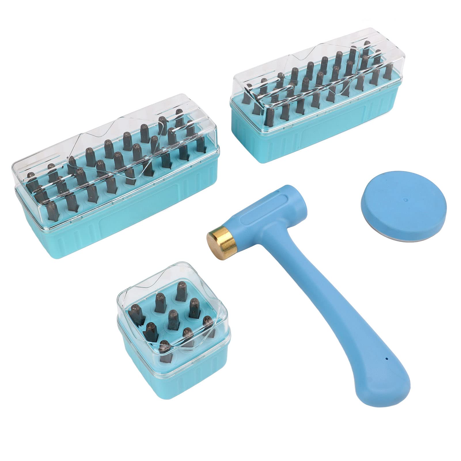 Jewelry Metal Stamps Kit, Alphabet Number Punch Stamping Making Kit Leather Stamps Kit Jewelry Working Stamp Making Kit for Hand Stamping Jewelry