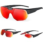 VOZAPOW Polarized Sunglasses over Prescription Glasses Flip up Sports Sunglasses for Men Women Oversized UV Protection Shades