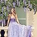 Veryhome 6pcs Artificial Silk Wisteria Vine Rattan Garland Fake Wisteria Hanging Flowers Purple Wedding Party Home Garden Outdoor Ceremony Floral Decor,3.18 Feet (Purpule-2)