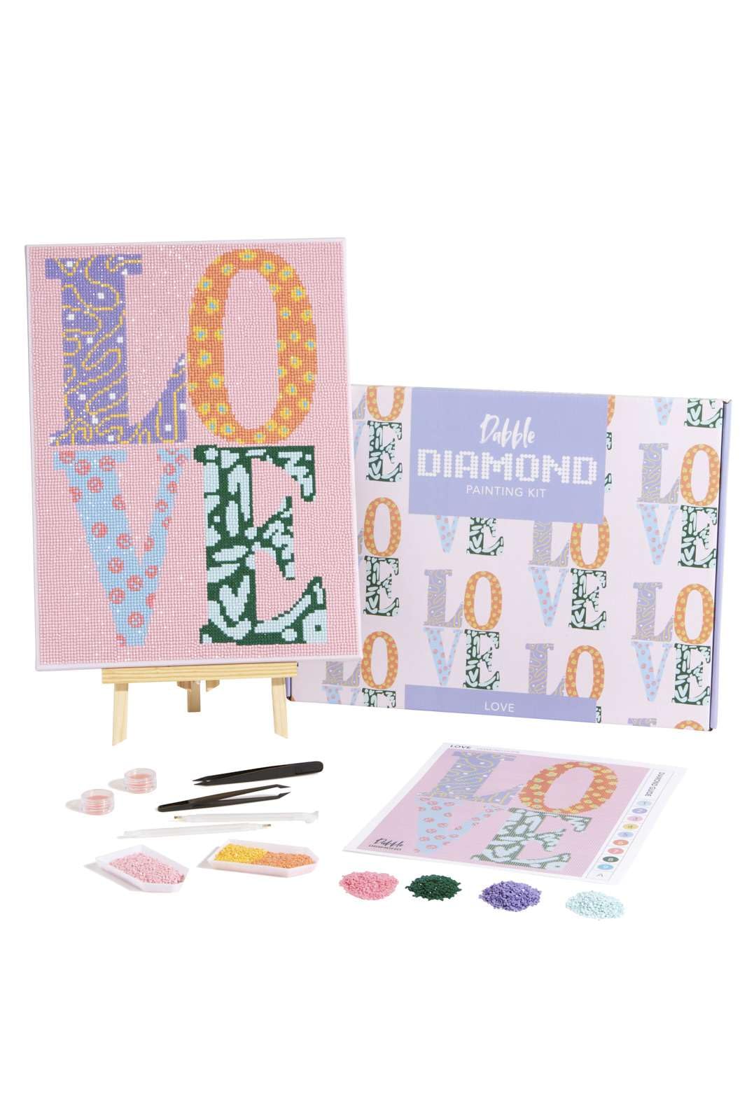 Dabble Diamond Painting Kit for Adults – Full Diamond Painting Kit with Canvas Frame, Crystal Diamond Art