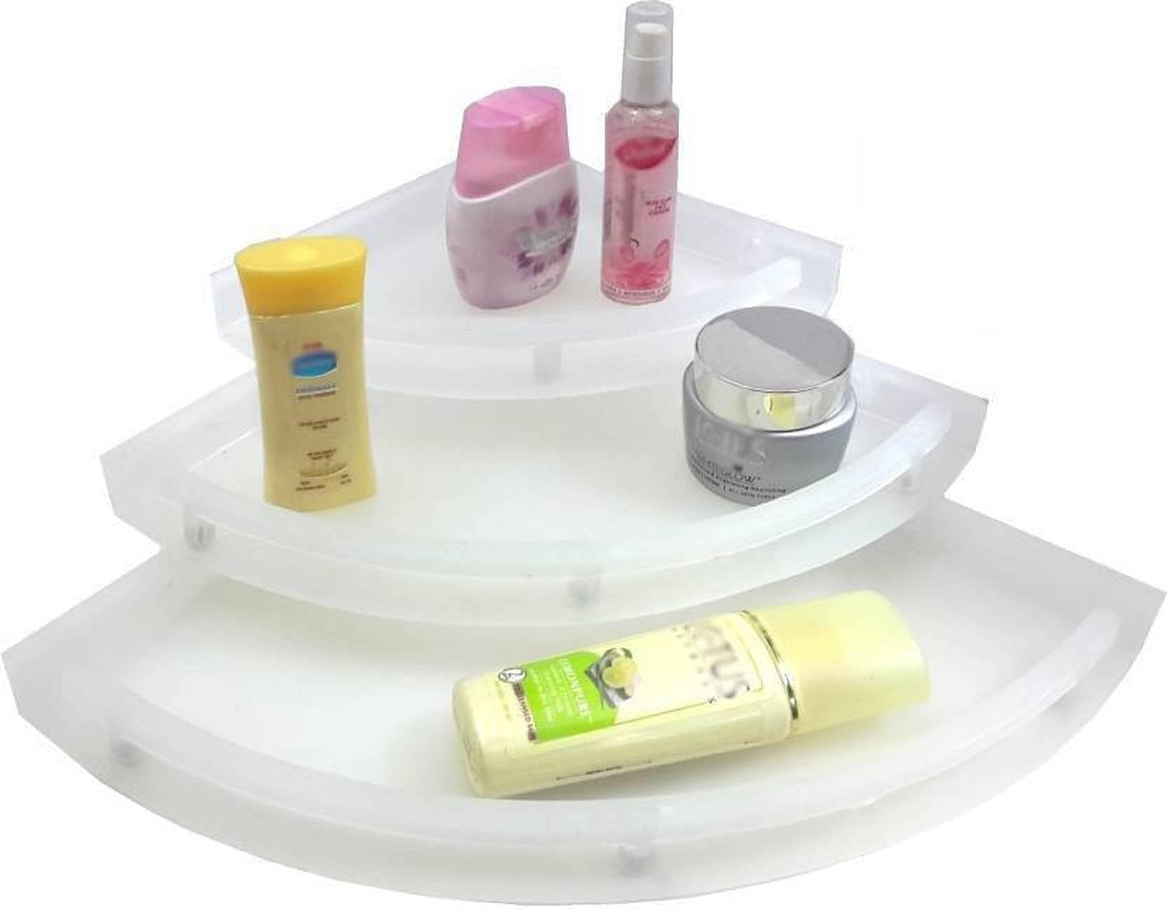 SVM Products Bathroom Corner Set (Pack of 3, Clear)