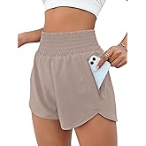 BMJL Women's Athletic Shorts High Waisted Running Short Pocket 2.5" Sporty Shorts Gym Workout Shorts