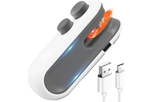 COMTAR 2025 2in1 Rechargeable Chip Bag Sealer with Cutter, Portable USB C Heat Sealer Resealer Machine for Chip, Plastic Bags Heat Seal Tool for Snacks (White)