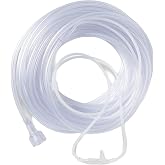 Medline Soft-Touch Nasal Oxygen Cannula, 7' Tubing, Standard Connector, 50-Pack