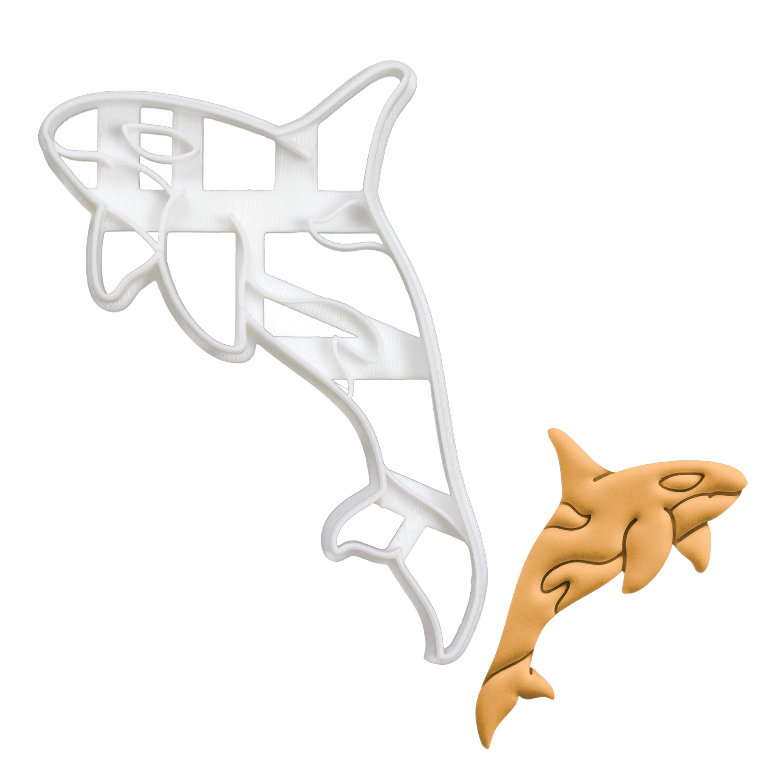 BAKERLOGY Orca Cookie Cutter - Detailed Biscuit Cutter Design for Baking and Crafts, Ideal on Fondant, Dough, Clay