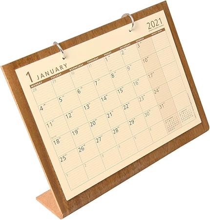 Amazon オーブ 21年 カレンダー 卓上 シンプルウッド L ブラウン Wd 900br カレンダー 文房具 オフィス用品