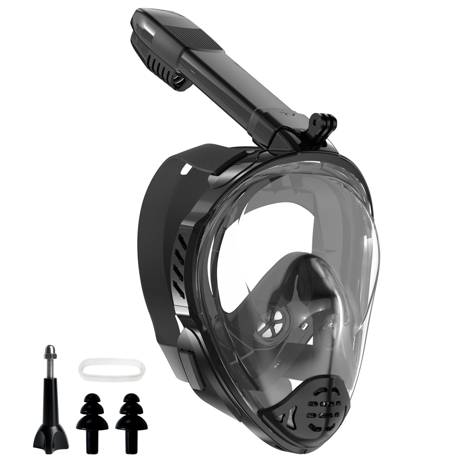 Photo 1 of Snorkeling Gear for Adults, Full Face Snorkel Mask, Scuba Diving Mask with Detachable Camera Mount, 180 Degree Panoramic View Anti-Leak Anti-Fog