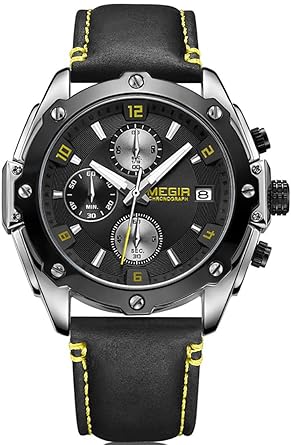 Officers Chronometer Analogue Black Dial Mens Watch