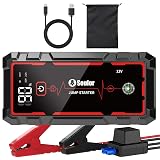 5000A Jump Starter Car Battery Jumper Starter Portable with Jumper Cable, Quick Charge Power Bank, 3 Modes Flashlight, Compass